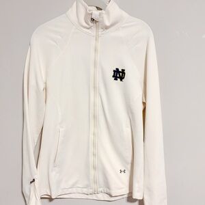 Notre Dame Under Armour Cream Full-Zip Jacket XL